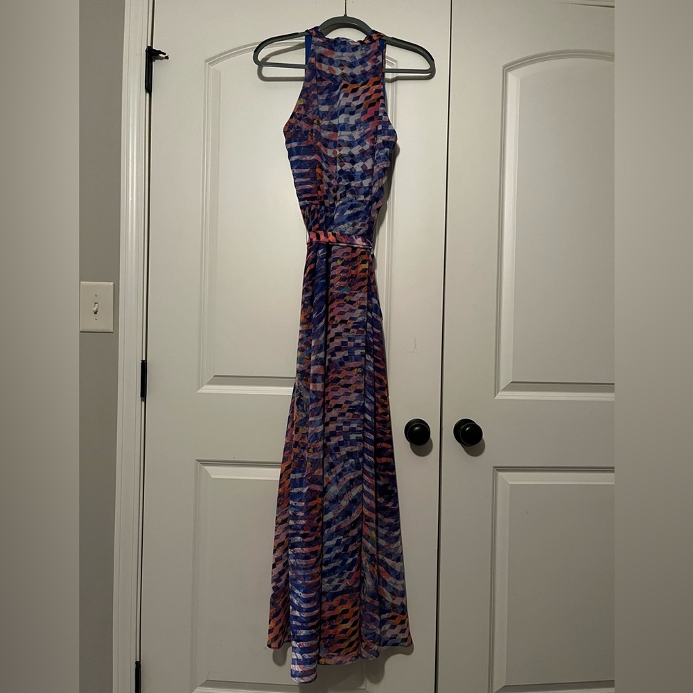 Multicolor evening gown dress
